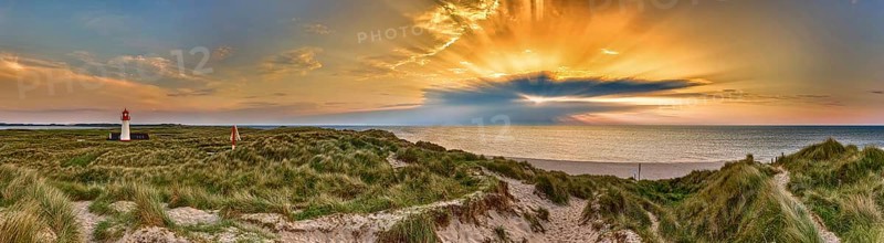 Lighthouse List-West at sunset
