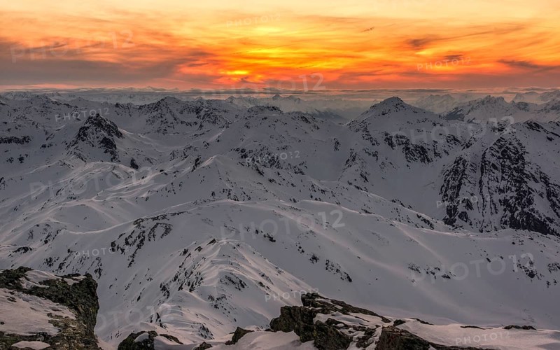 View of Hintertux Glacier and Olperer