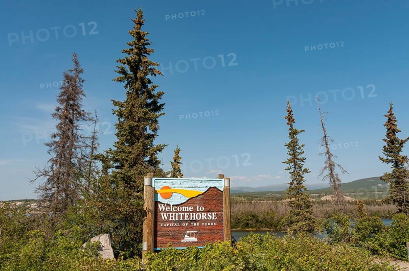 Sign Welcome to Whitehorse