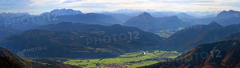 View from Kampenwand towards Tal der Tiroler Achen