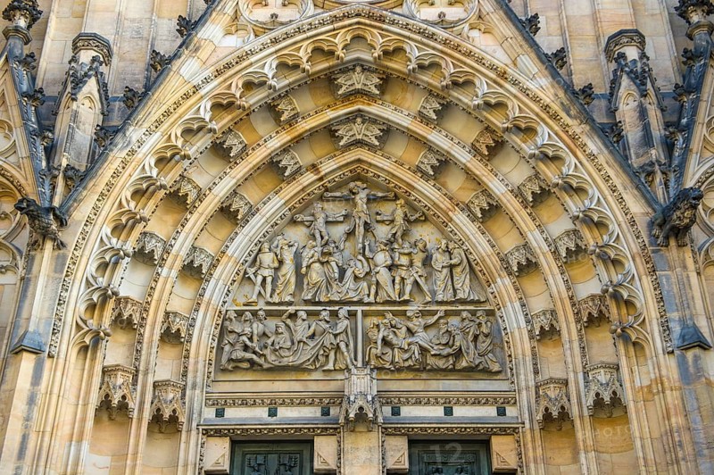 Relief on the entrance gate to the St. Vitus Cathedral