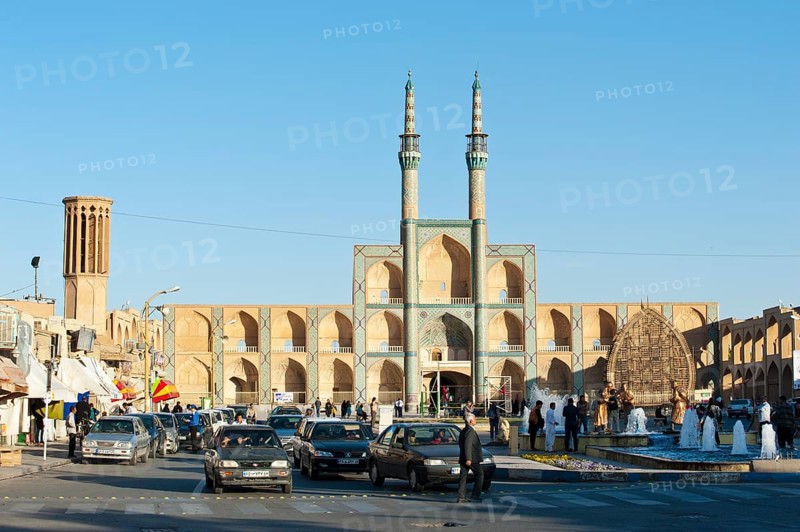 Tekiyeh Amir Chaqmaq Square and former mosque with twin minarets