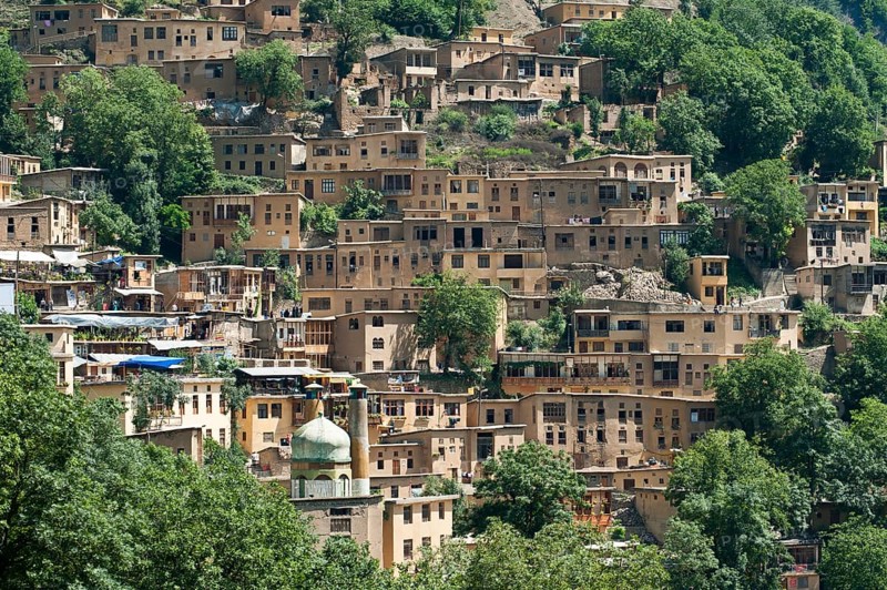Terraced mountain village