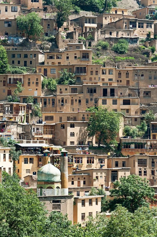 Terraced mountain village