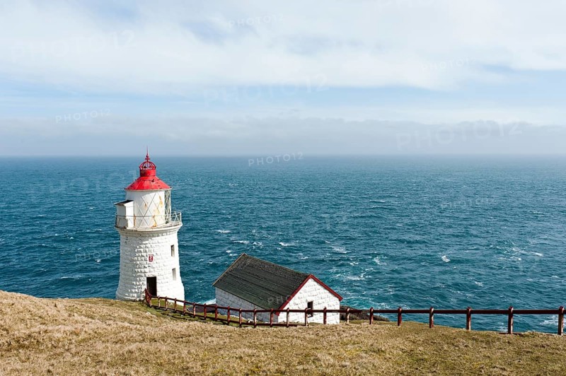 Lighthouse Nolsoy at Cape Oknastangi