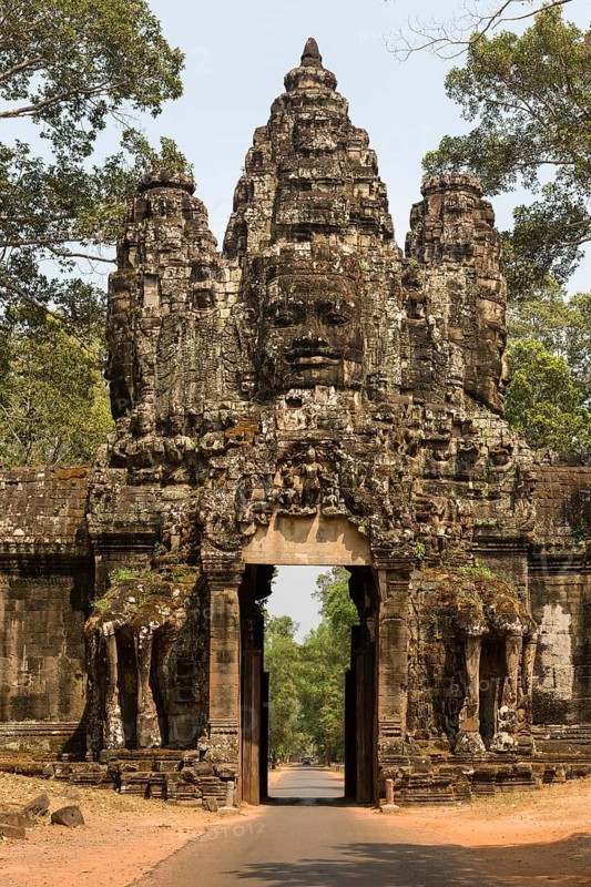 Victory Gate in the east of Angkor Thom