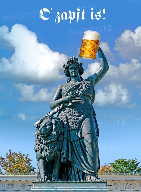 Bavaria statue with a beer mug