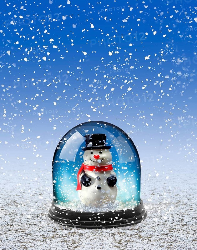 Snowman in snowglobe