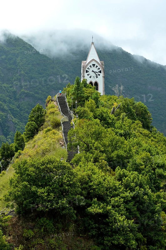 Fatima Chapel on a green hill