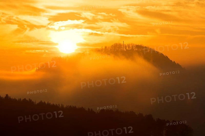 Foggy view of Hohenhewen