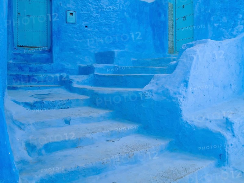 Blue stairs in the Medina