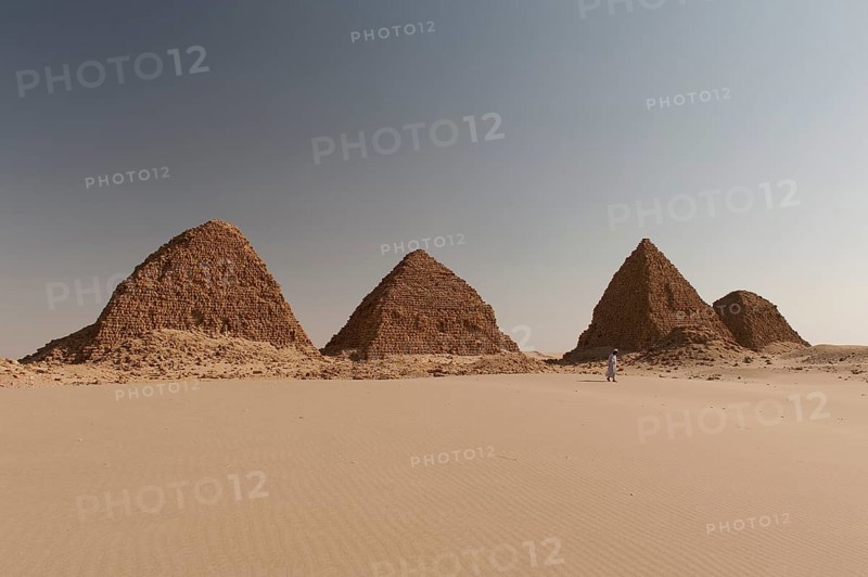 Black pyramids with a tomb guardian