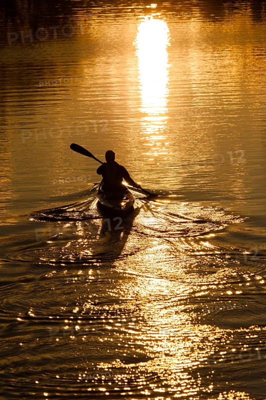 Woman kayaking