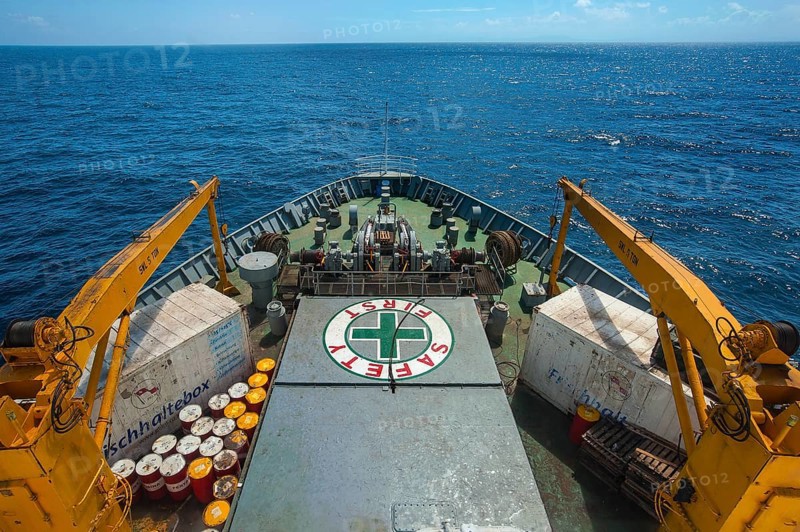 Bow of ferry going from Banda to Ambon