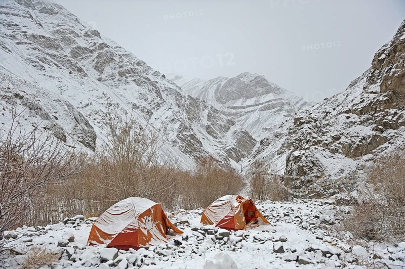 High altitude trekking camp