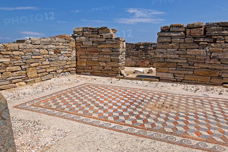 Mosaic floor in the ruins of the ancient city of Delos