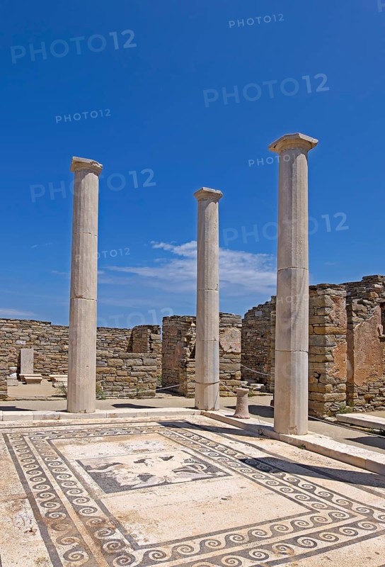 Mosaic floor in the ruins of the ancient city of Delos