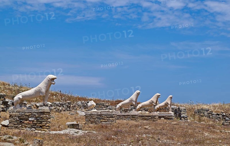 Avenue of the Lions in the ruins of the ancient city of Delos