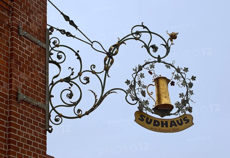 Sudhaus. hanging sign
