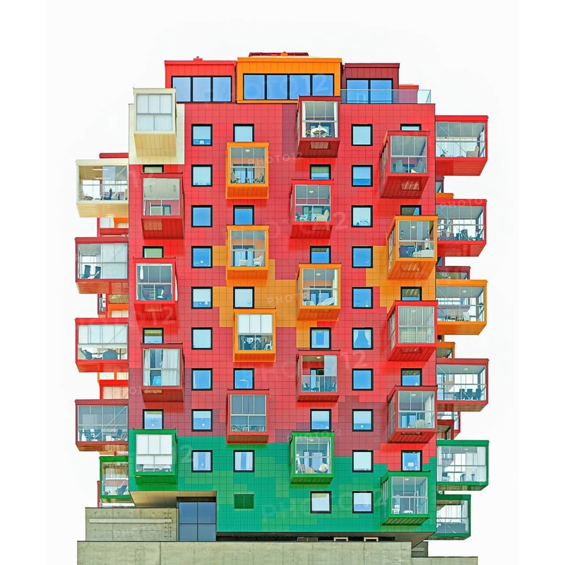 Colorful residential tower