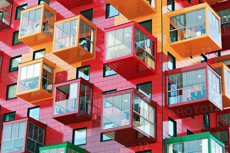 Colorful residential tower
