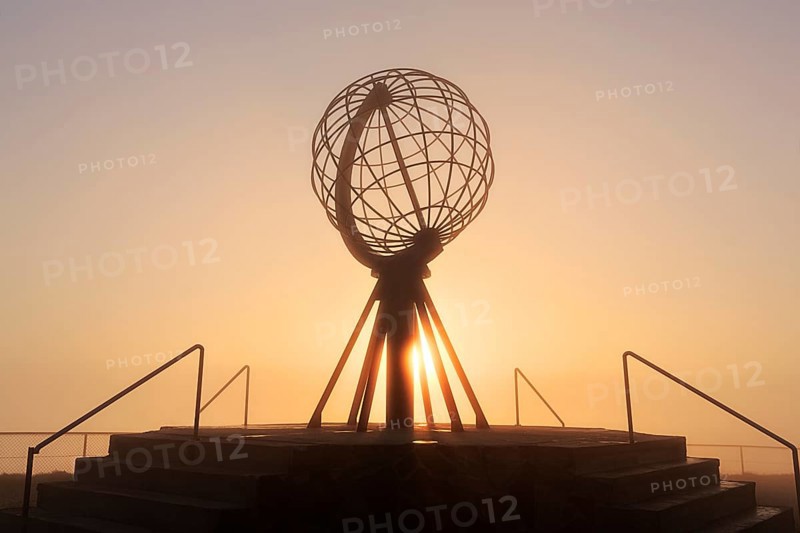 Globe on the North Cape platform Nordkapplataet