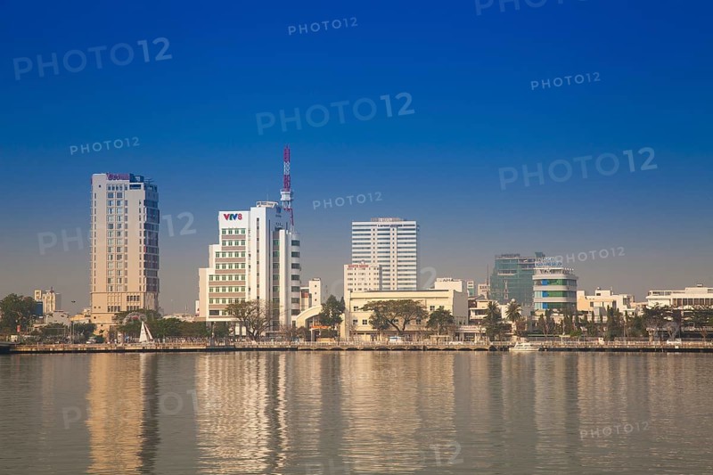 View over the Han River on downtown Da Nang