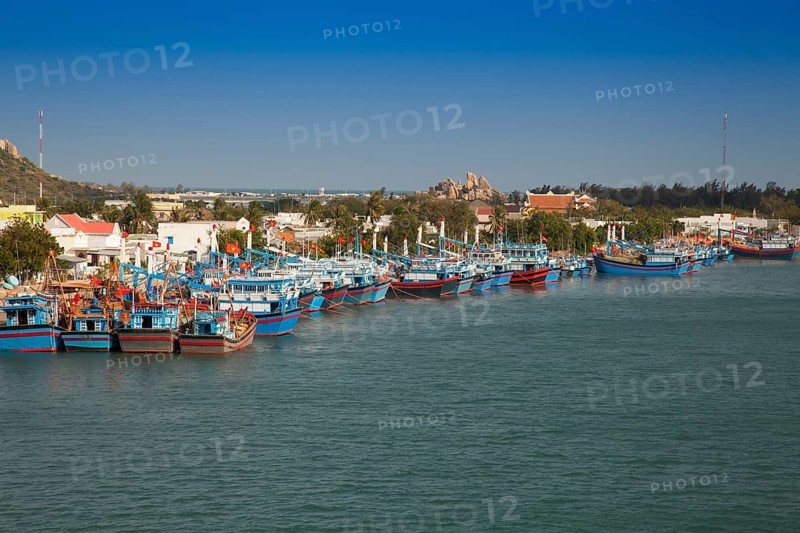 Fishing boats in the harbor of Phan Rang