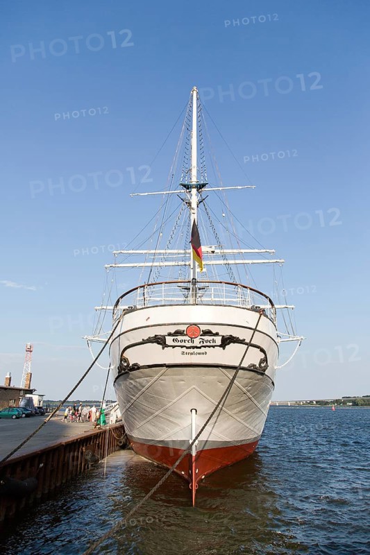 Aft of the three-mast barque Gorch Fock I Stralsund
