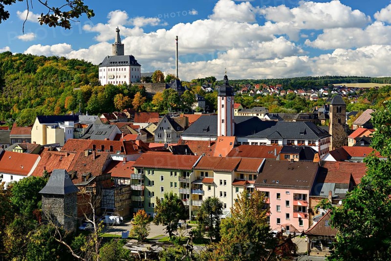 Osterburg castle and historic centre of Weida