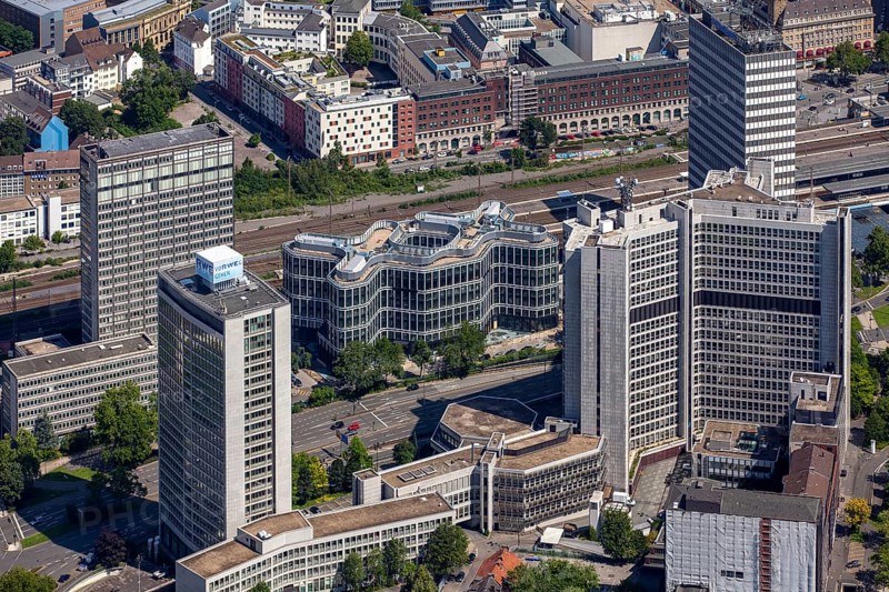 Essen City with the new Schenker headquarters at the Post Tower