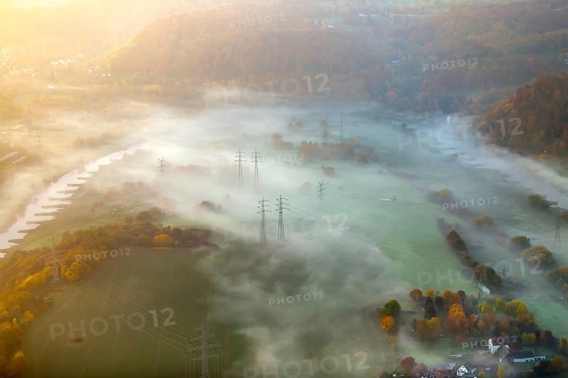 Pylons in mist