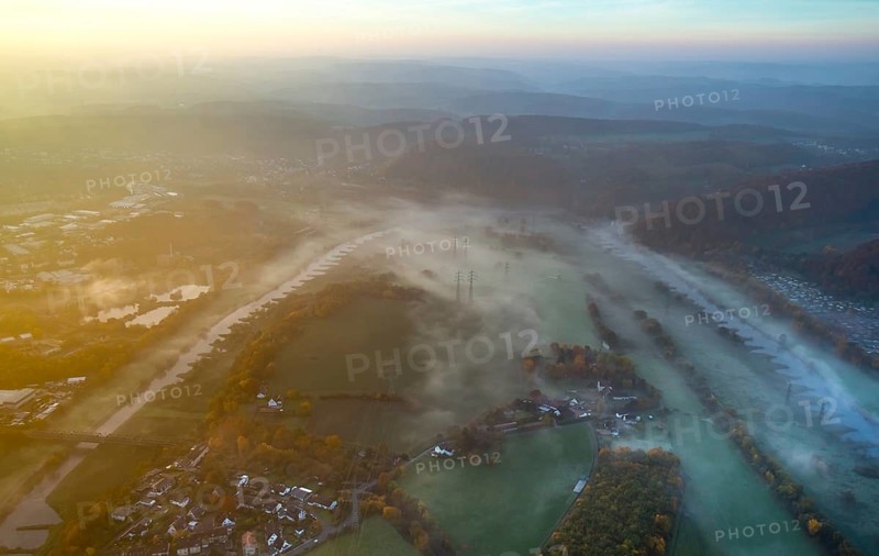 Fog at the river Ruhr