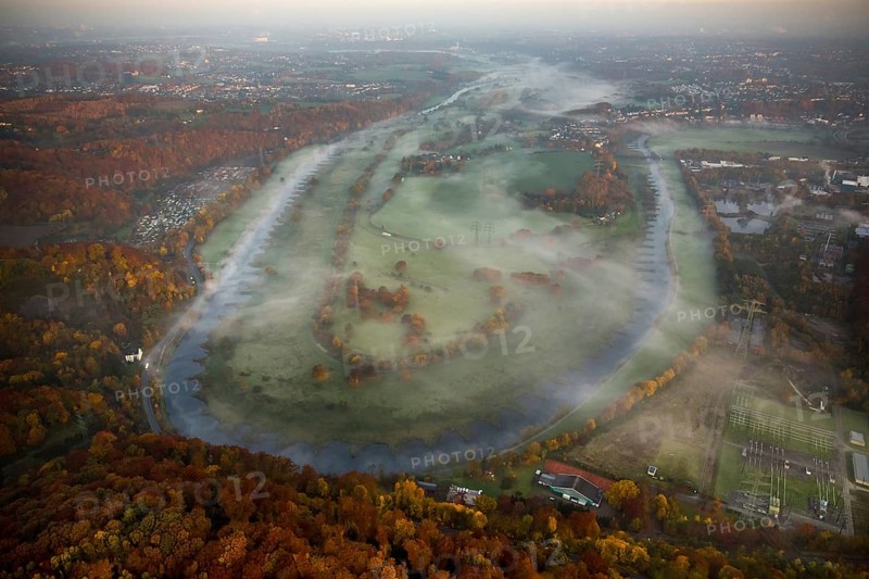 Fog at the river Ruhr