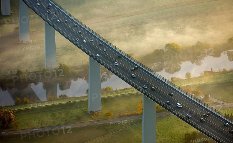 Ruhr viaduct over Ruhr with traffic