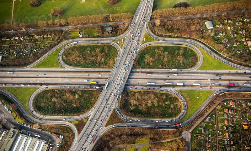 Motorway junction A40 and A59