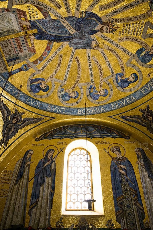 Golden mosaics in the chapel