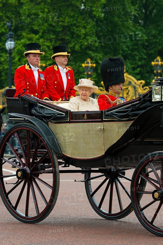 Carriage with Queen Elizabeth II. and Prince Philip