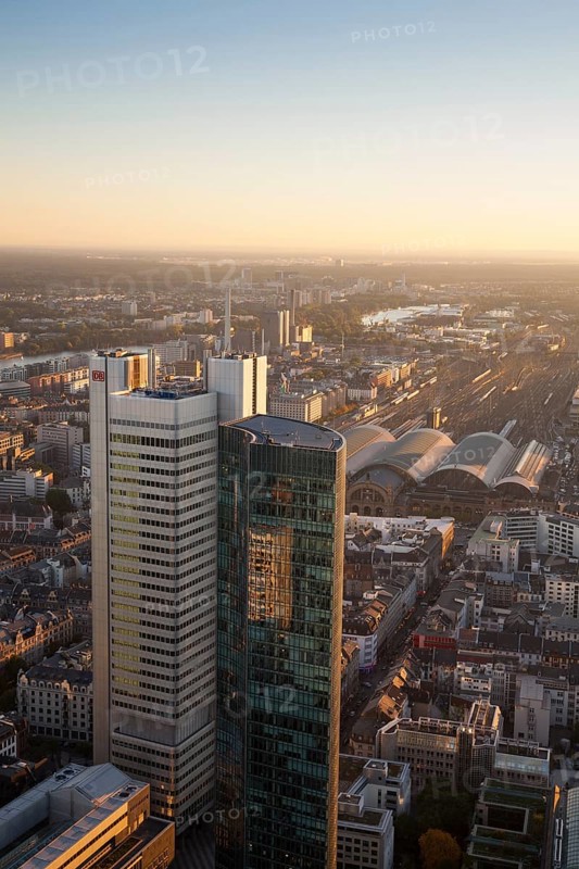 Cityscape with Silberturm skyscraper
