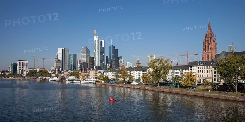 Skyline with financial district