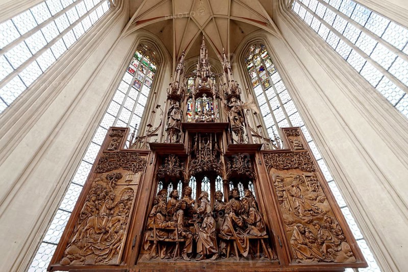 Chancel with Holy Blood Altar by Tilman Riemenschneider