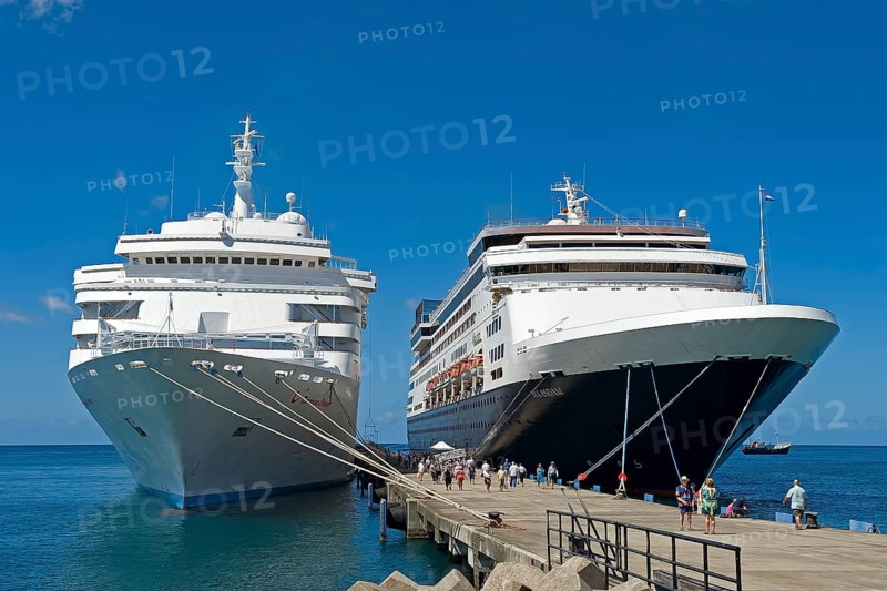 Cruise ships at anchor