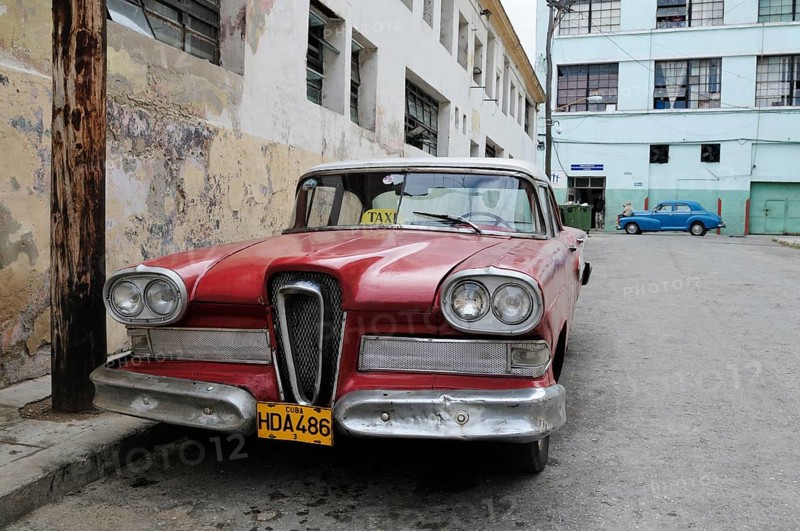 Red American classic car