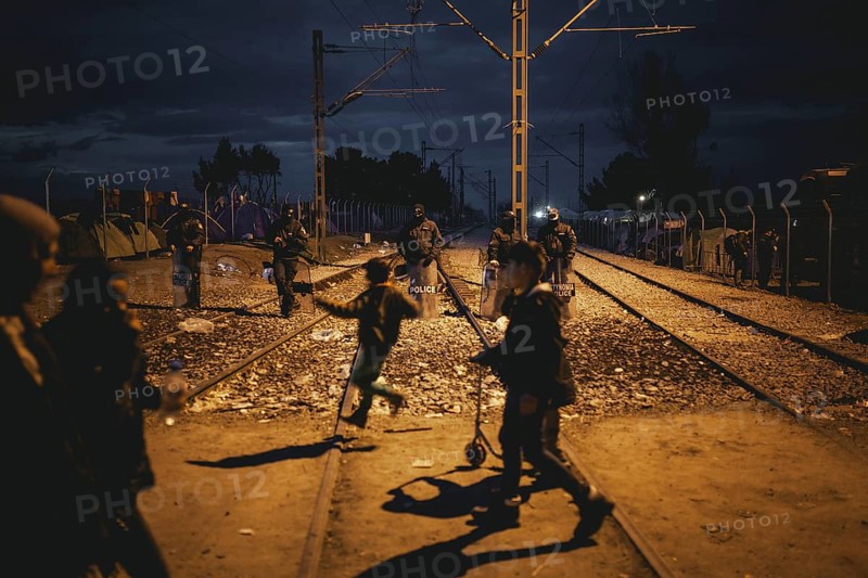 Idomeni refugee camp on the Greek Macedonia border