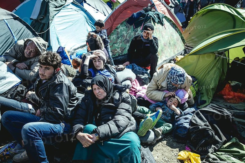Idomeni refugee camp on the Greece-Macedonia border