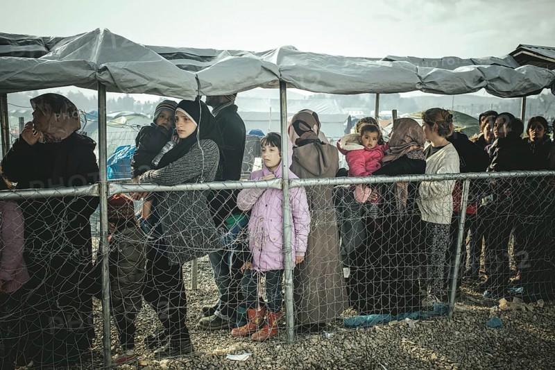 Idomeni refugee camp on the Greece Macedonia border