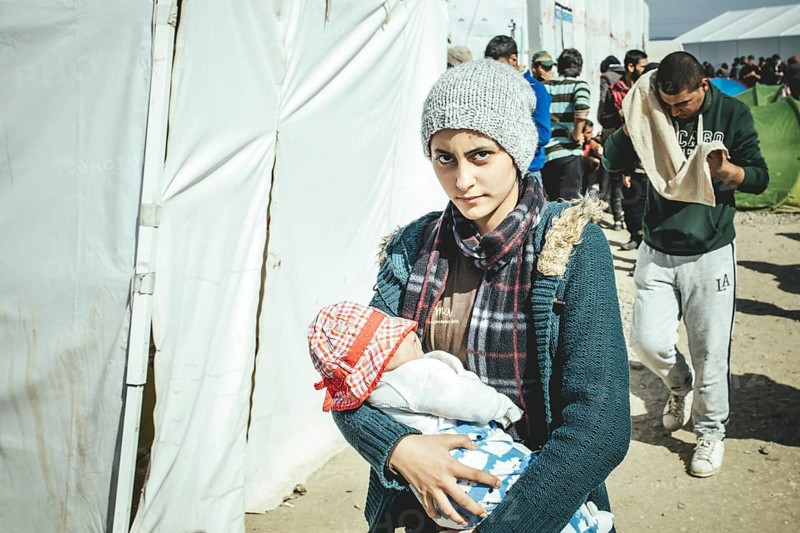 Idomeni refugee camp on the Greece Macedonia border