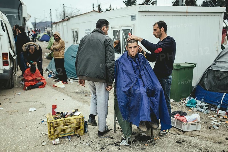 Idomeni refugee camp on the Greece Macedonia border