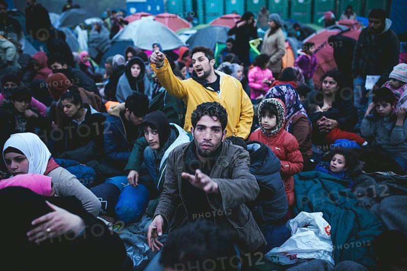 Idomeni refugee camp on the Greece Macedonia border
