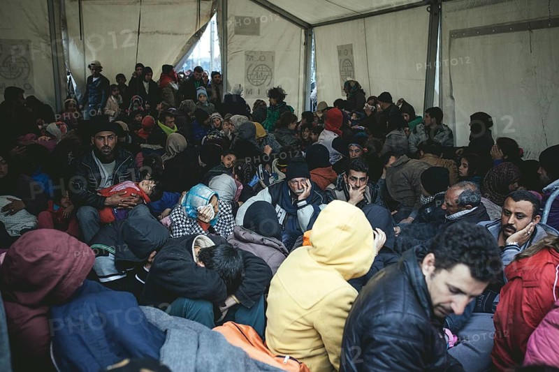 Idomeni refugee camp on the Greek Macedonia border